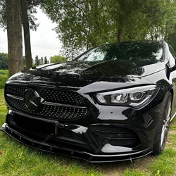 Front Bumper Lip Spoiler Splitter Diffuser For Mercedes W118 C118 CLA220 250 CLA35 2019-2023 Pre-Lci AMG-Line Bodykits Tuning