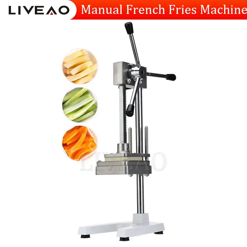 Manual Fries Machine Commercial Vegetable Fruit Slitter French Fries Cutters Stainless Steel Blades