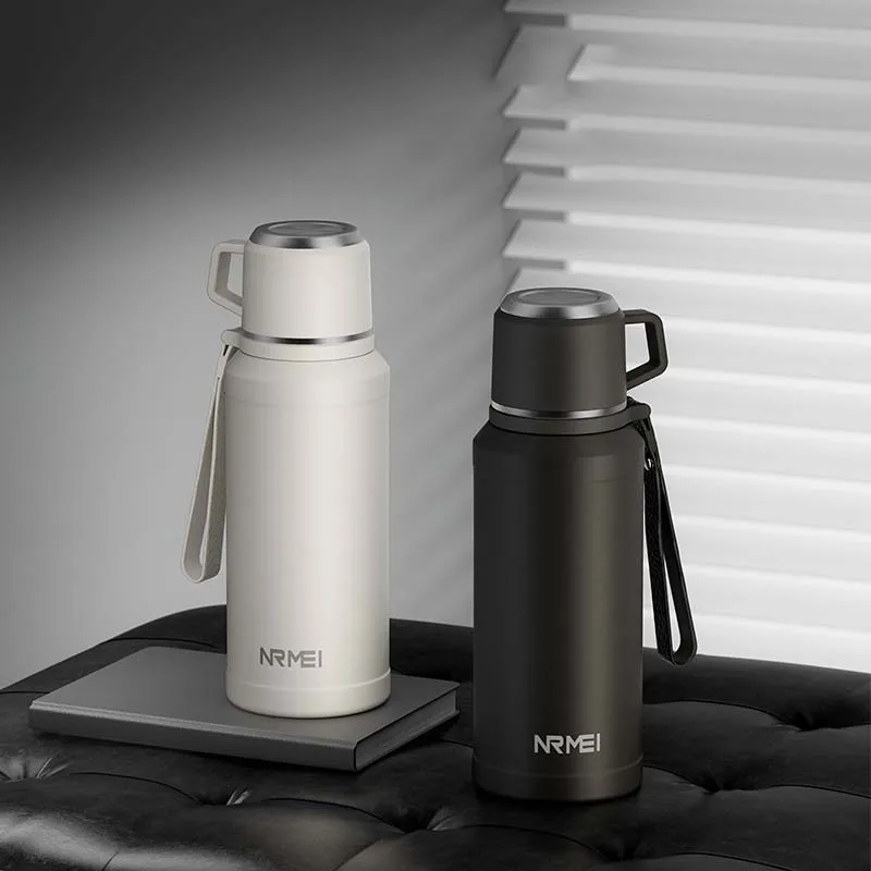 Stainless Steel Thermos Bottle with Tea Warehouse, Home Office Thermos Cup, Large Capacity Portable Vacuum Flasks for Tea Coffee