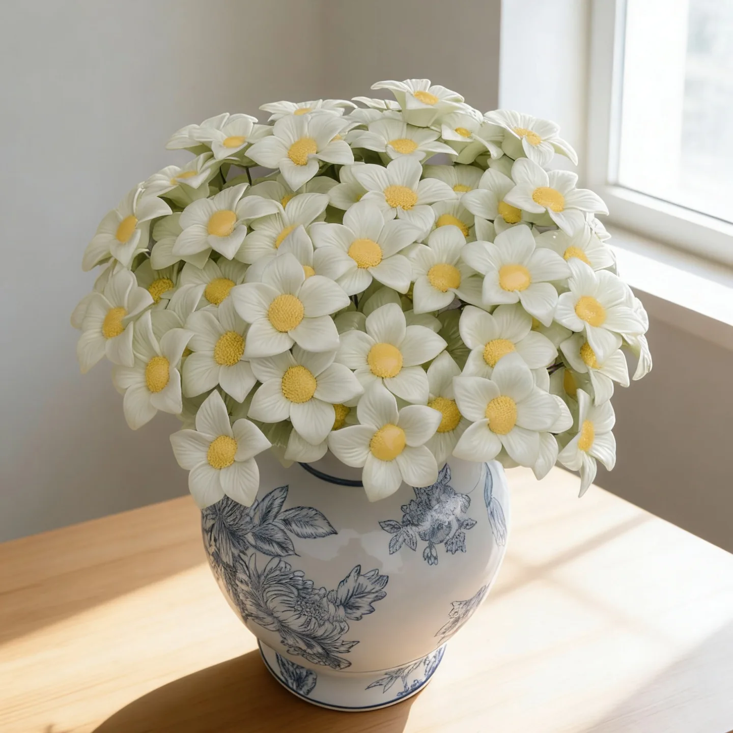 5 Stück Keramikblumen, handgefertigte Simulationsblumen für hohe Temperaturen, ländliche Wildblumen, kreative Geschenke, Heimdekoration – Detail 17