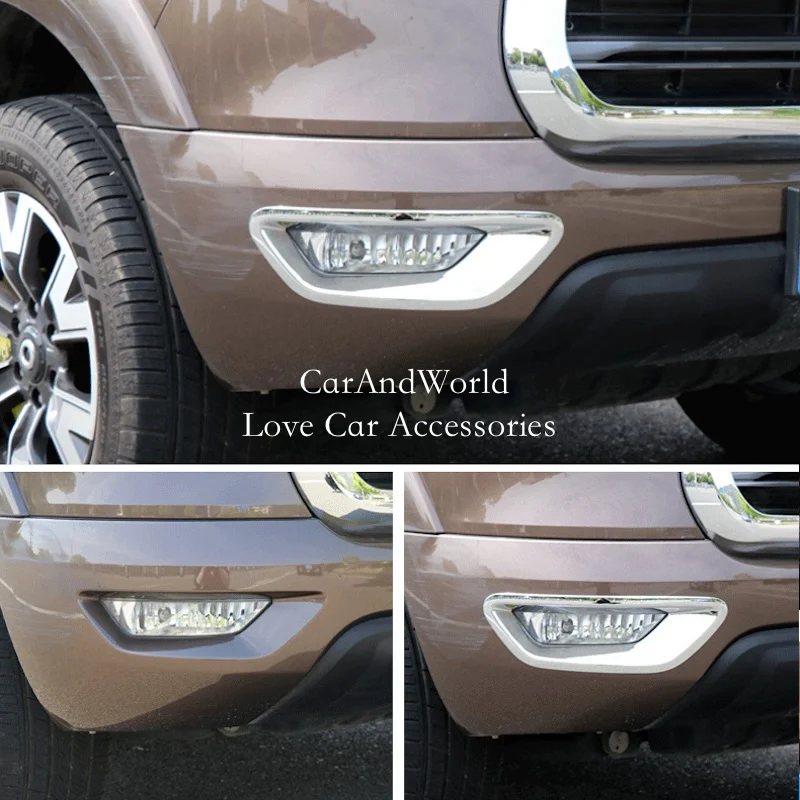 

Хромированные декоративные накладки на рамки передних и задних противотуманных фар, аксессуары для автомобилей Great Wall Cannon GWM Poer Ute 2019-2022