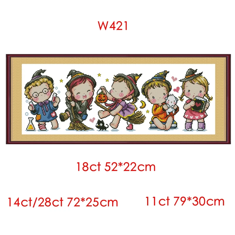 Cross-stitch kit DIY embroidery kit Optional printed handwork Cross-point kit Saga Halloween celebration 2
