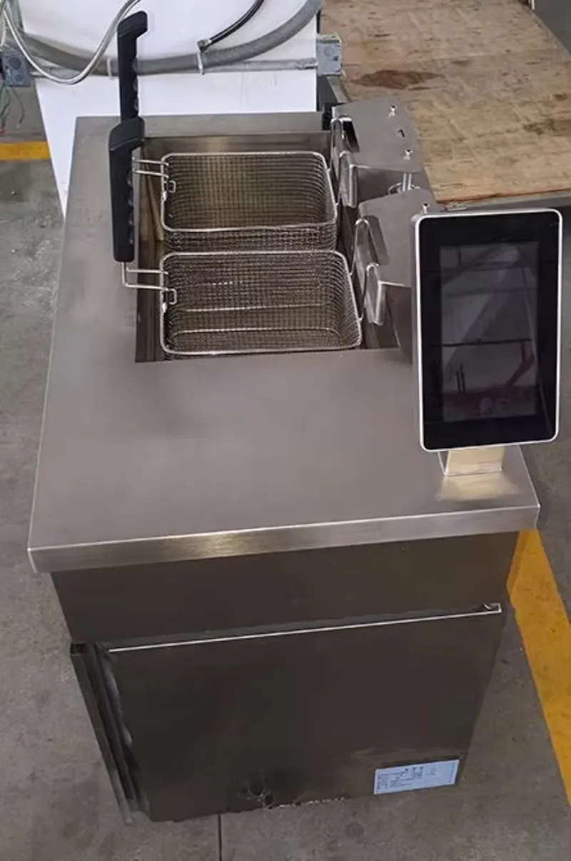 Smart vertical fryer with single/double 1/2/3 basket