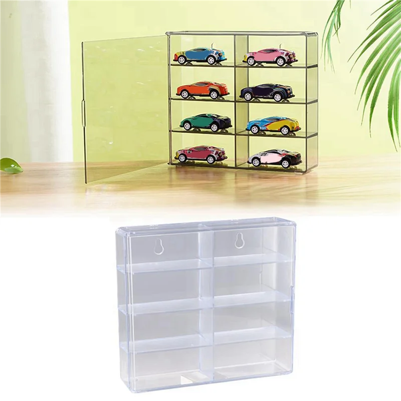 

6X 1:64 For Hot Wheel Display Box Car Model Cabinet Rack For Hotwheel Cars Diecast Storage Dustproof Display Box B