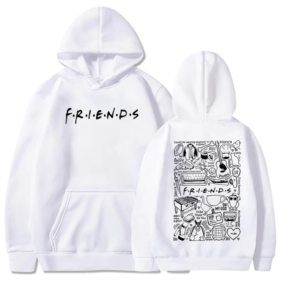 Friends Hoodie Friends TV Show Hoodie 90\'s Comedy TV Hoodie Gift for Friends Lovers Unisex Pullover Tops Streetwear