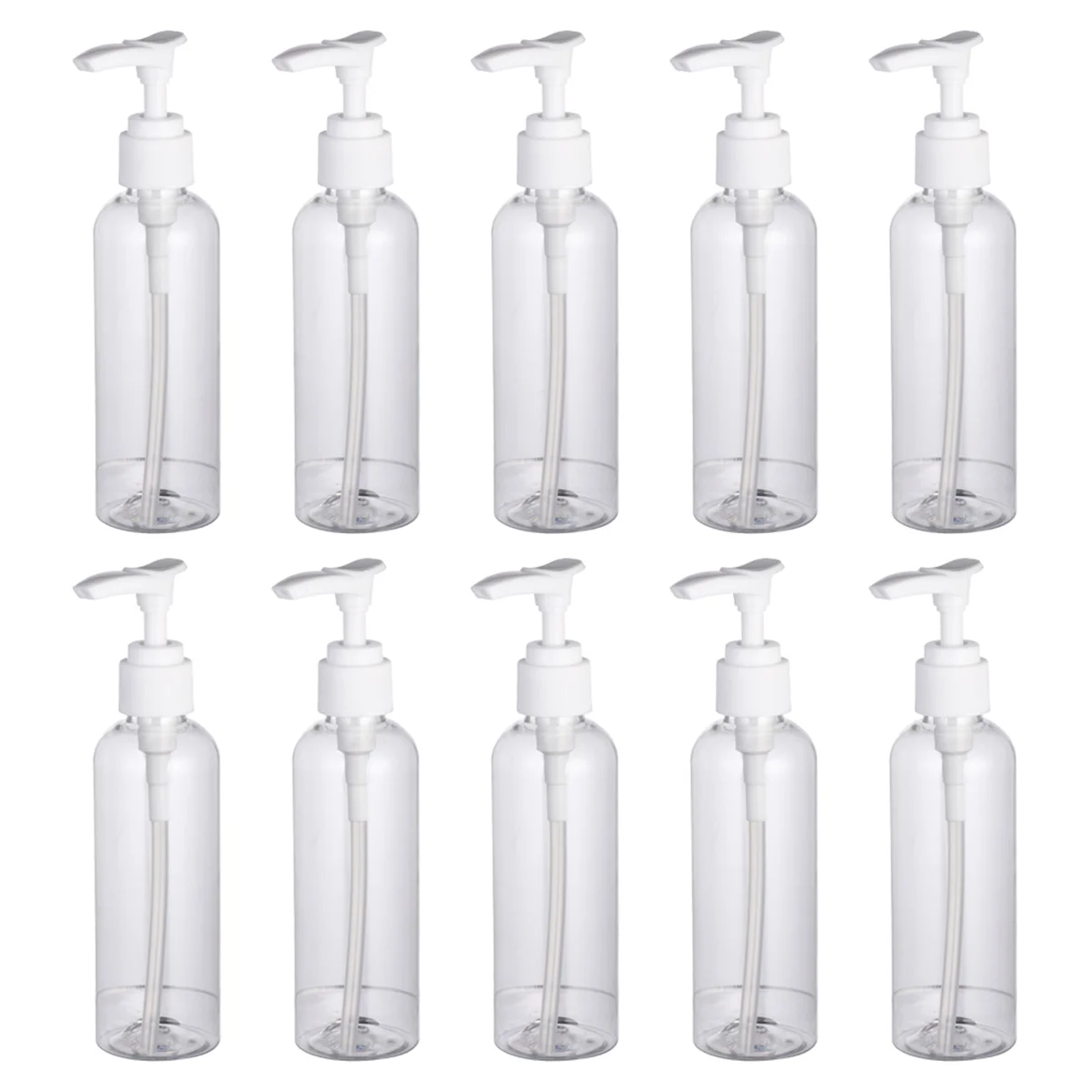 

10 Pcs Pump Lotion Bottle with Round Shoulder Spigot Liquid Dispenser Shampoo Hand Soap Toiletries Travel