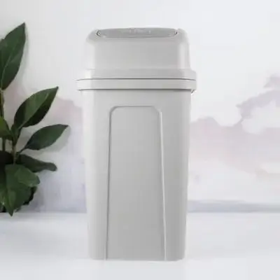 

Bathroom Trash Can Swing Lid Garbage Bin Compact Garbage Container Sturdy Trash Bucket for Kitchen Bedroom Office