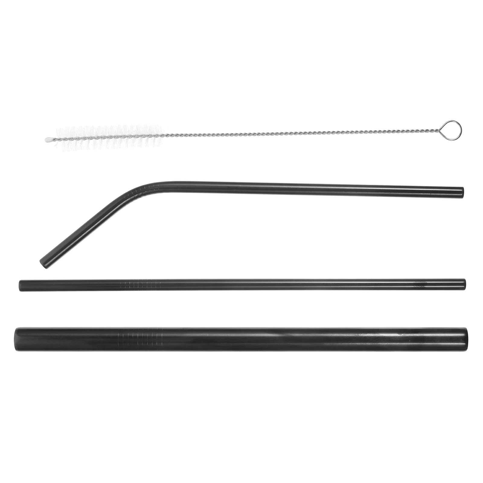 

Cleaning Brush Straw Set Drinking Straws Reusable Juice Mental Water for Restaurant Kitchen Portable