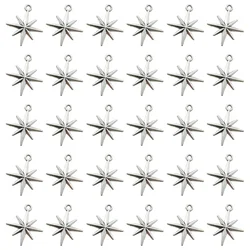 15PCS Antique Silver Plated Star Charms Alloy Metal Pendants For DIY Necklace Earring Jewelry Making  Accessories