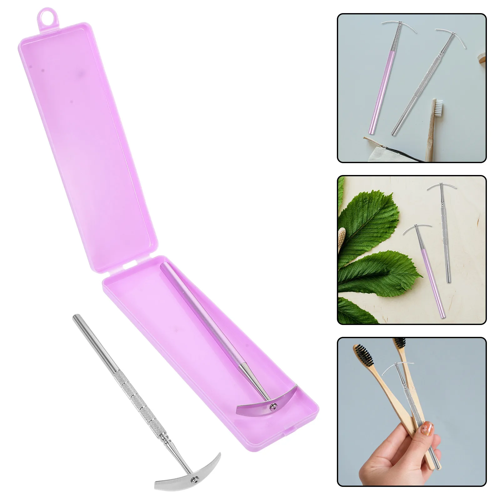 

Набор из 2-х улучшенных скребков для языка и зубочисток из нержавеющей стали: эргономичный инструмент для ежедневного ухода за полостью рта и устранения неприятного запаха изо рта