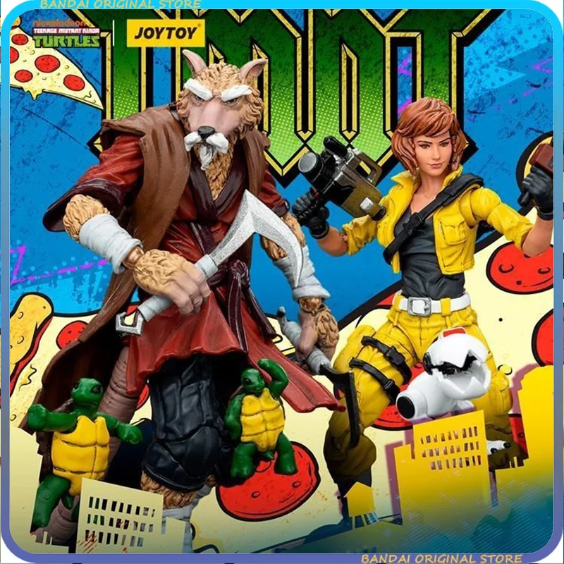 

IN STOCK JOYTOY Dark Source Ninja Turtles April O'Neil & Splinter 1:18 Action Figure Model Complete Collectible Children's Toy