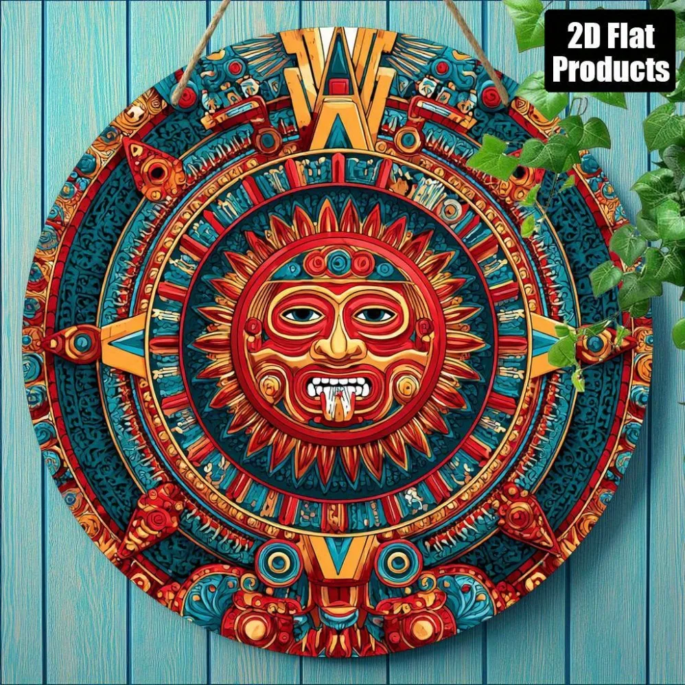 قطعة واحدة من ديكور الحائط القبلي للشمس - لوحة معلقة على شكل شمس قبلية لعيد الشكر وعيد الميلاد - فكرة هدية مثالية - عمل فني قبلي قديم