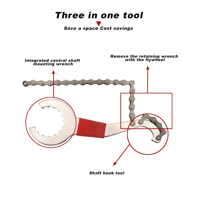 Bicycle Repair Tool Kits Flywheel Removal Bike Bottom Bracket Remover Chain Breaker Extractor Cutter Multitool Maintenance Set