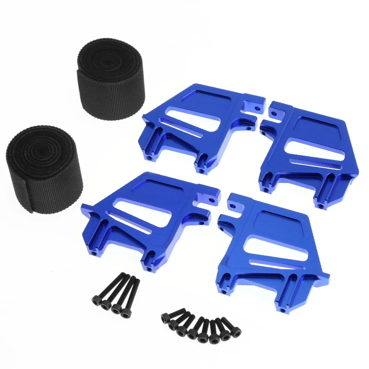 L67A Tall Battery Holder Mount Hold Down with Battery Strap for Traxxas 1/5 X-Maxx XMaxx 6S 8S RC Car Upgrade Part Blue