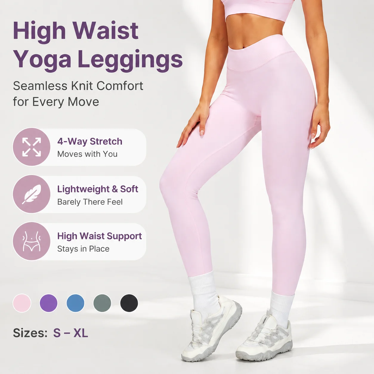 Premium Seamless High Waist Yoga Leggings Women Squat Proof Tummy Control Gym Pants Stretchy Running Workout Tights Activewear