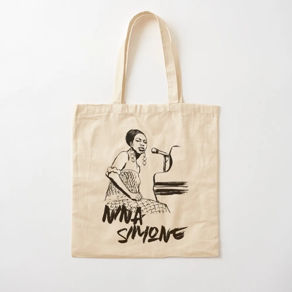 

Nina Simone by Erena Samohai Tote Bag Gift bags shopper bags for women shopping trolley bag Canvas Tote Bag