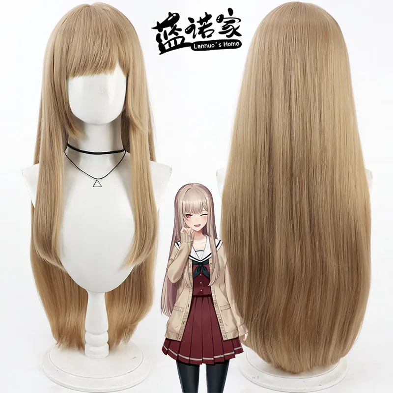 Virtual YouTube Vtuber Furen E Lustario Cosplay Wig Halloween Carnival Party Props Synthetic Hair Heat Resistant Fiber + Wig Cap