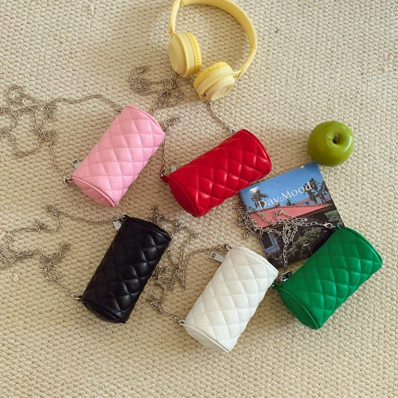 

Женская весенняя новинка: сумка-цилиндр с цепочкой, из мягкой искусственной кожи, через плечо, в форме подушки, нейтральная, простая, на молнии, мини-кошелек