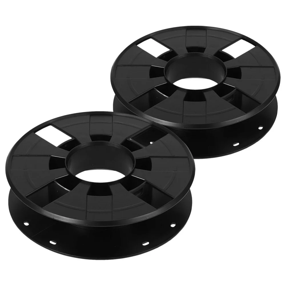 2 قطعة ثلاثية الأبعاد خيوط بكرة صغيرة حامل خيوط تخزين رفوف ورشة عمل سوداء تمديد الحبل بكرة ملحق الحبل