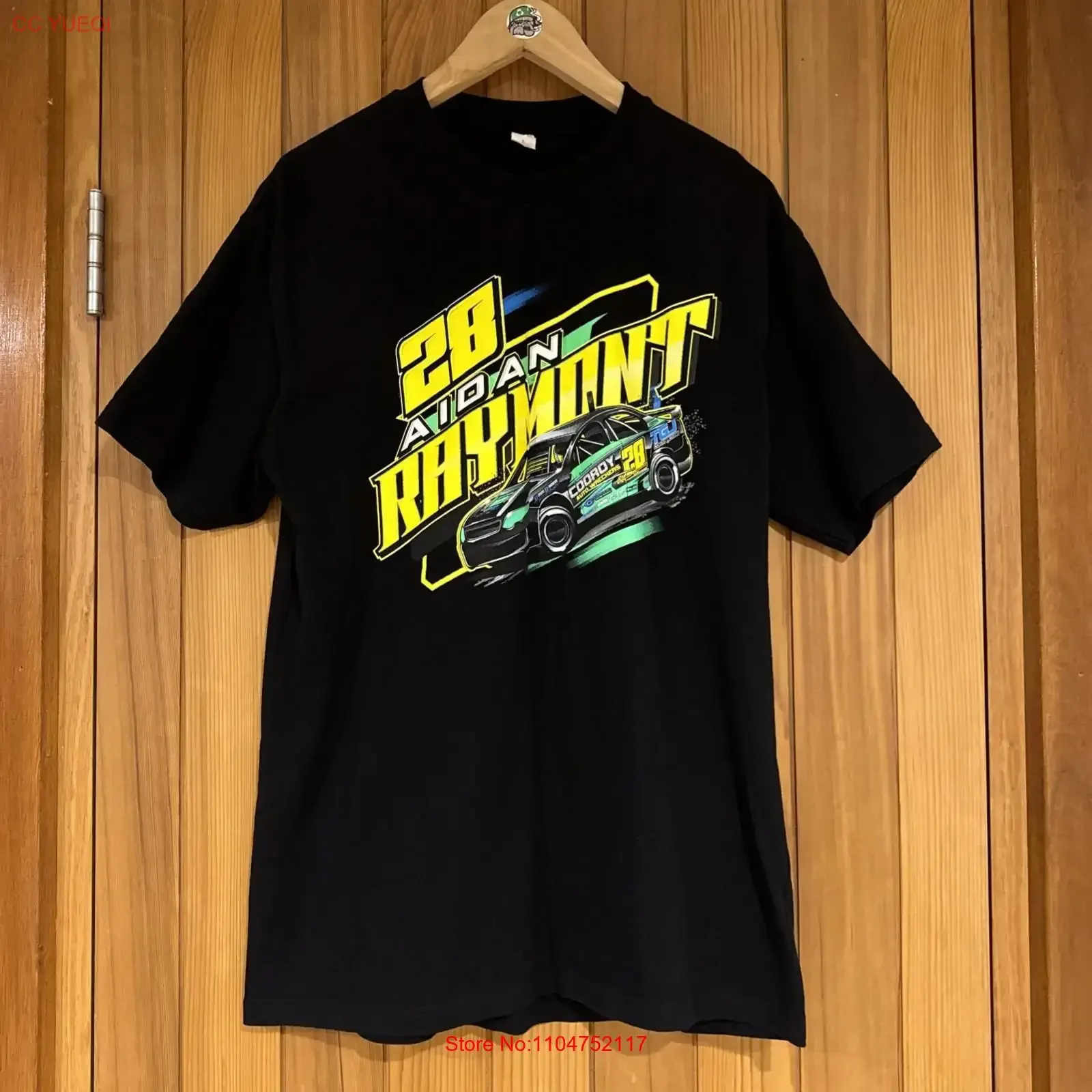 Camiseta Aidan Raymont Australian Speedway, color negro, talla grande, estilo vintage, con gráfico lavado, elegante y cómoda para uso diario