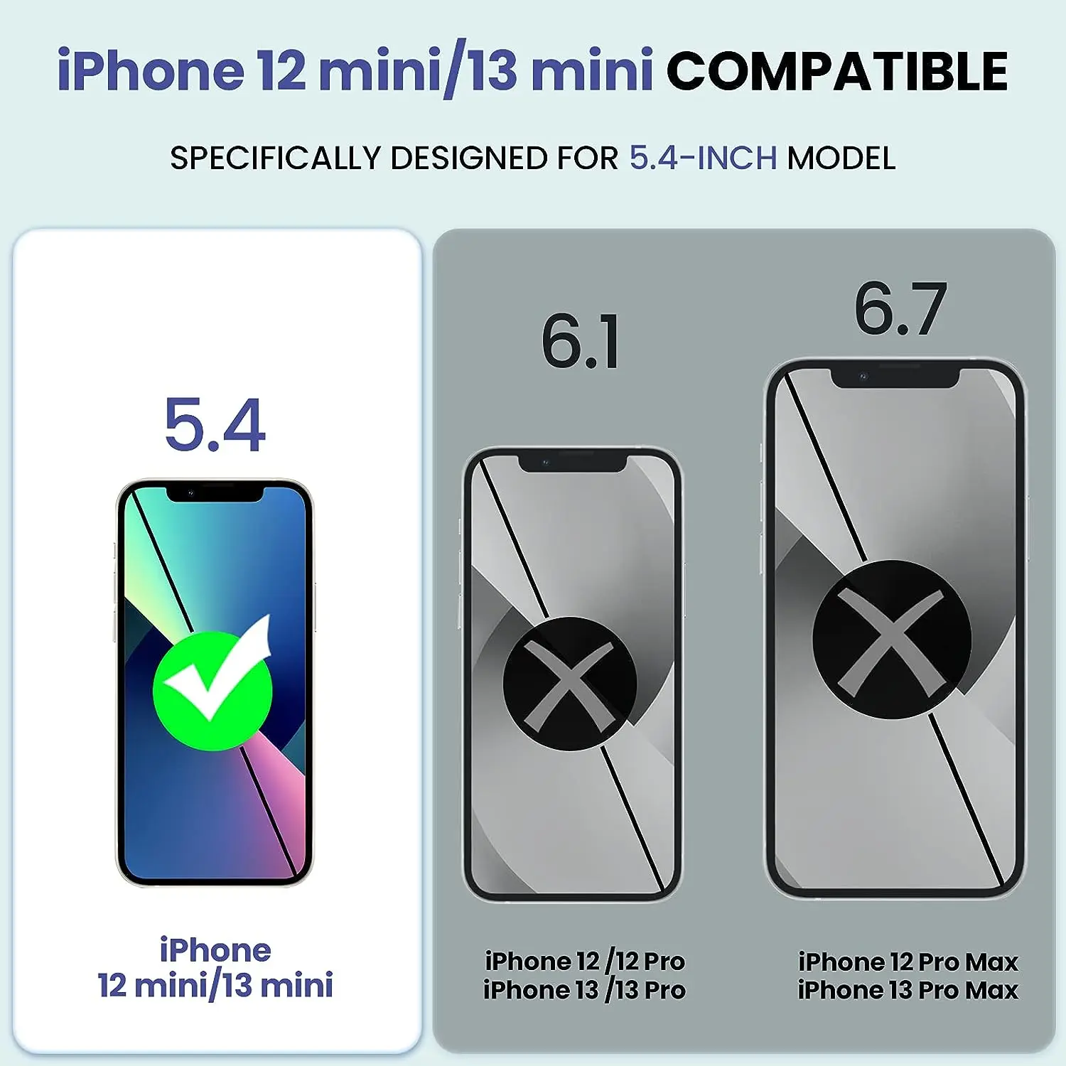 NEWDERY 4700mAh Battery Case for iPhone 12 Mini Portable Rechargeable Battery Pack for iPhone 13 Mini Battery Power Case