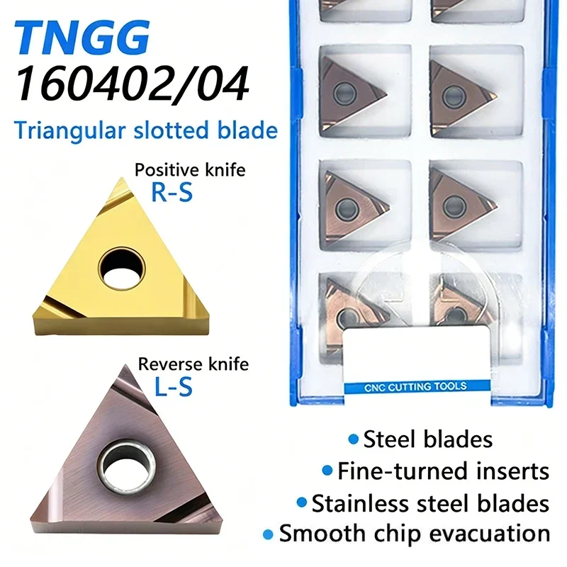 

Fine Turning Outer Circle CNC Lathe Insert TNGG160402R TNGG160404R TNGG160402L TNGG160404L Processing Stainless Steel or Steel