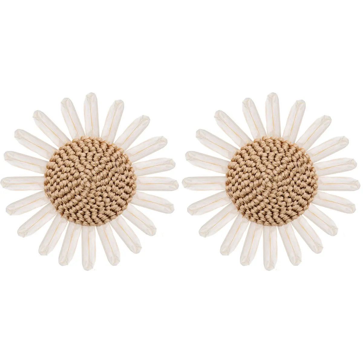 

2pcs Brown Flower Accessories for Shoes Clothing Decor Handmade Centerpieces Craft Materials