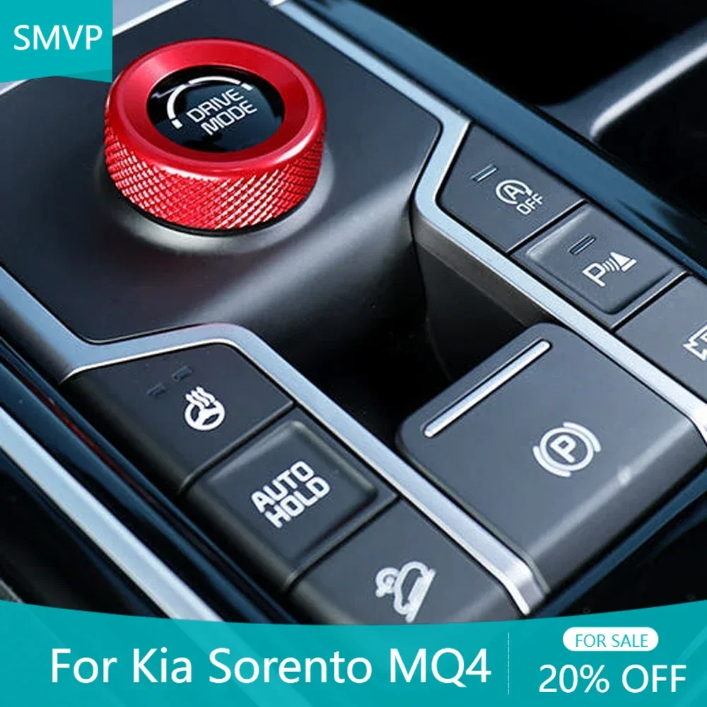 

For Kia Sorento MQ4 2021-2025 Aluminum Central Drive Model Switch Knob Ring Cover TrimInterior Accessories