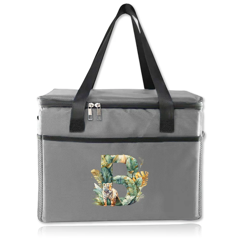 Cooler Bag Lunch Bag Portable Dinner Storage Box Insulation Picnic Ice Pack Food Thermal Bags Jungle Tiger Printing Series