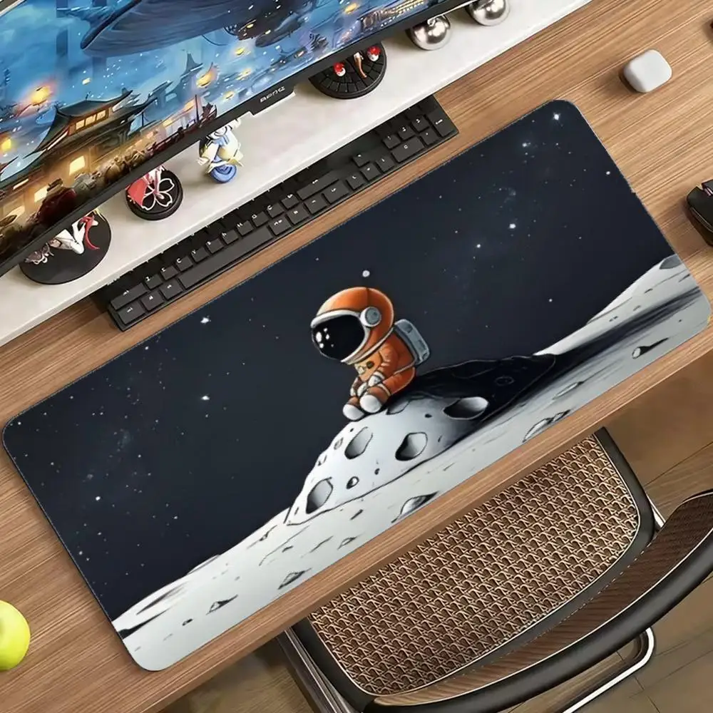 Space XXL Non-slip Rubber Desk Mat Gaming Keyboard Pad for PC Laptop Space Lovers Gamers Office Home Decor