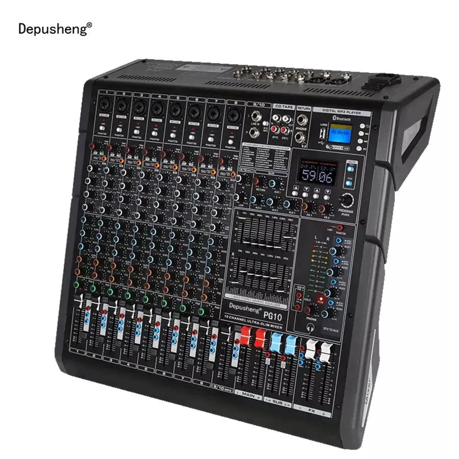 Depusheng PG10 professional mixer console 10-way stage outdoor performance with large reverb effect