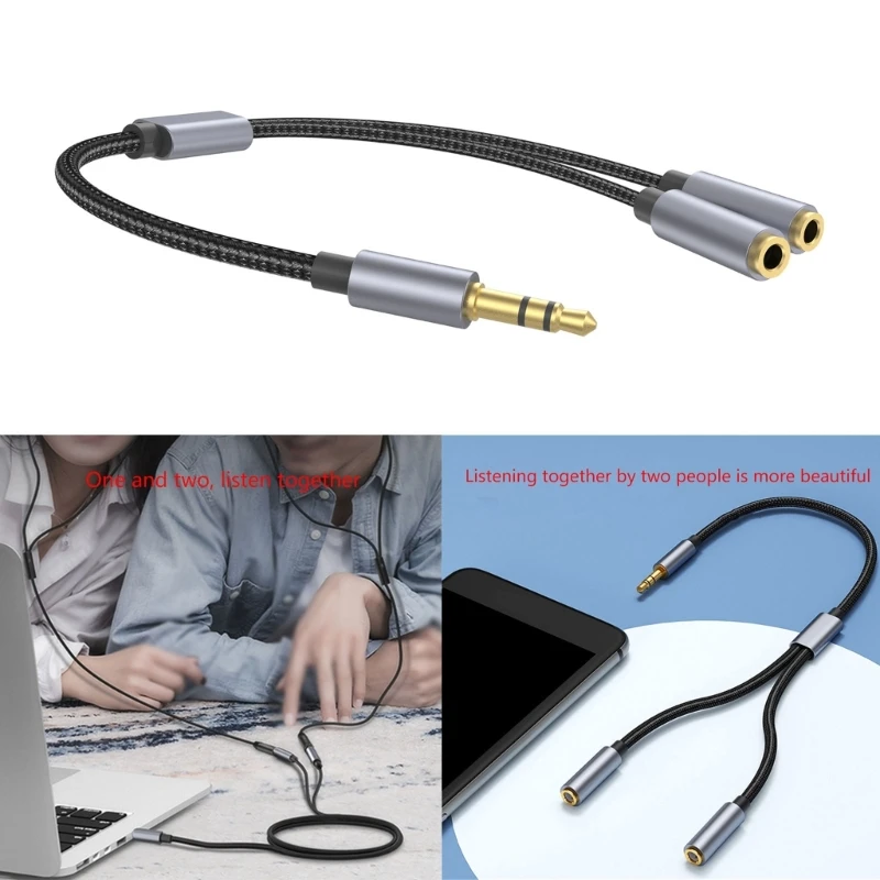 Headphone Splitters Cable Extension Cord for Laptops Outstanding Durability Wire Superior Sounds Quality & Wide Use K1KF