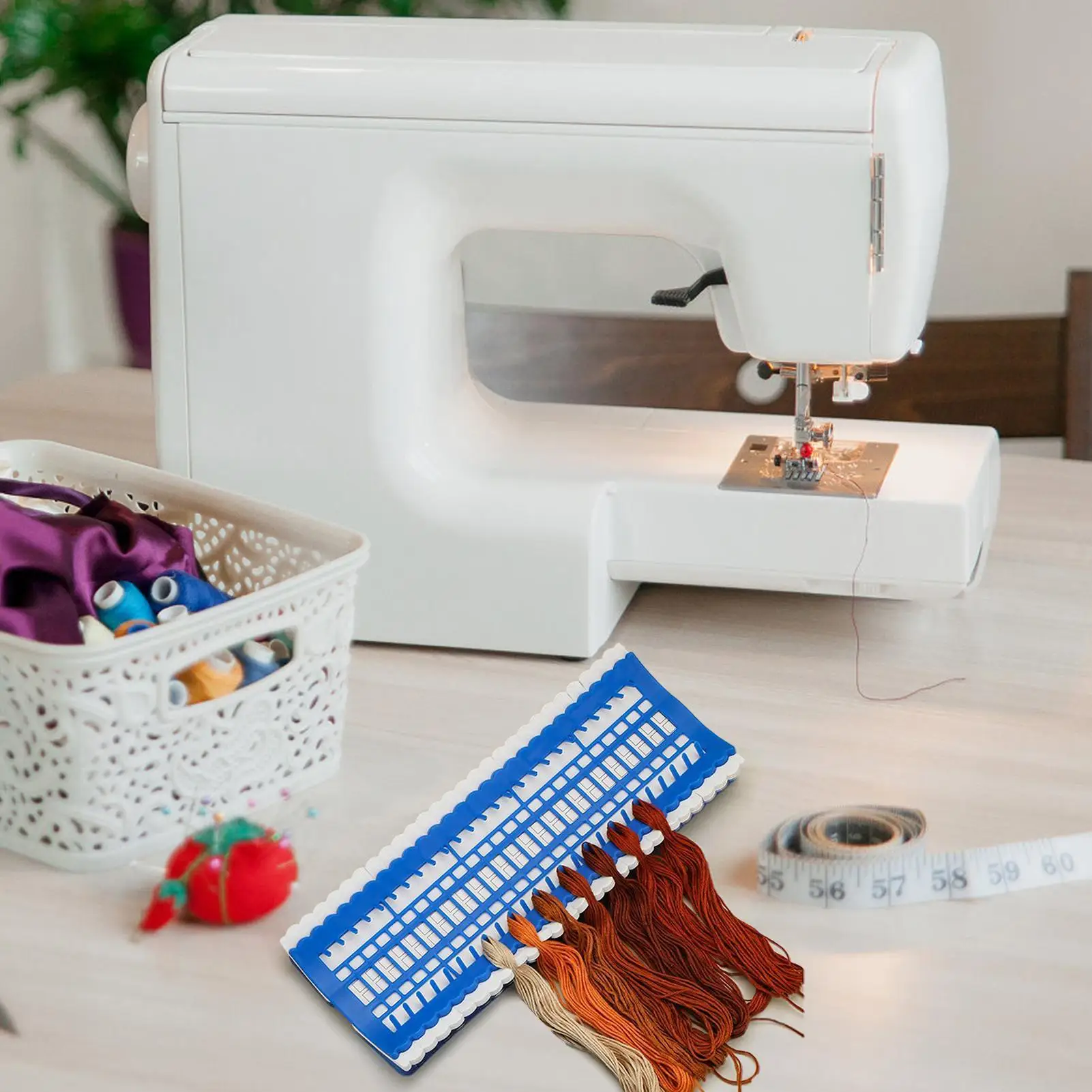 

Embroidery Thread Organizer 50 Grids Embroidery Thread Storage Containers with 15 Reusable Label Cards for Organization Sorting