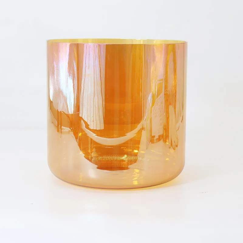 

Orange Transparent Quartz Crystal Singing Bowl Chakra Meditation Tibetan Bowl Quartz Mindfulness Cuenco Tibetano Sound Healing