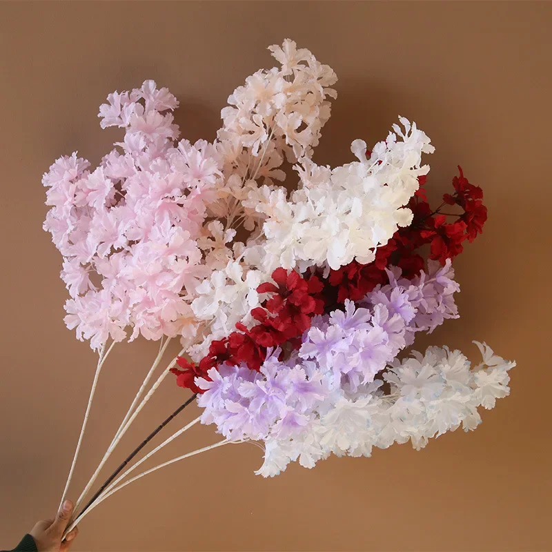 90cm White Pole Snow Cherry Blossom Artificial Flower Artificial Flower Wedding Decorations  Party Decoration Flower