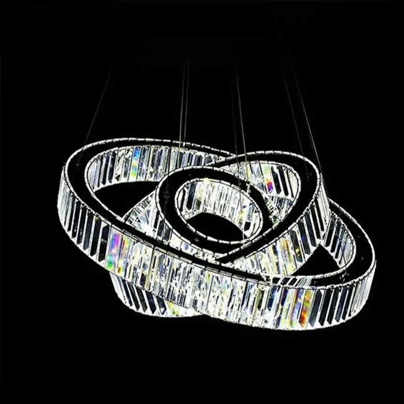 

Hot Sale LED K9 Luxury Crystal Ring Pendant Light for Dining Room Lamp Lustres De Cristal Suspension Modern Fixture