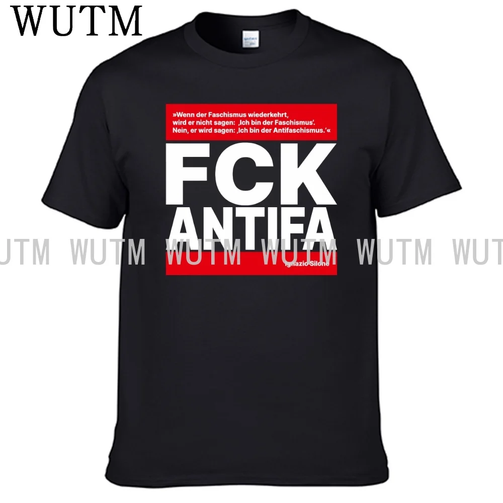 Neues Fck Antifa T-Shirt aus 100 % Baumwolle für Herren