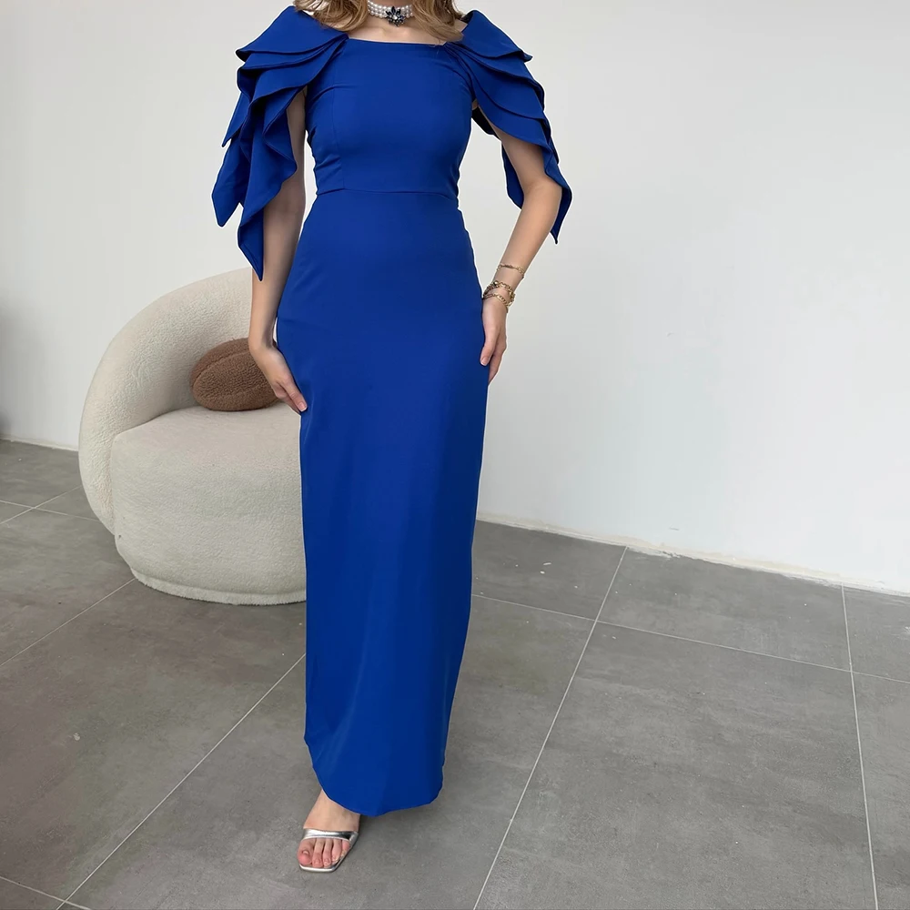 

Прямые вечерние платья по индивидуальному заказу, длиной до щиколотки, с открытыми плечами, без рукавов, платье для выпускного вечера, простое модное многоуровневое вечернее платье-палантин