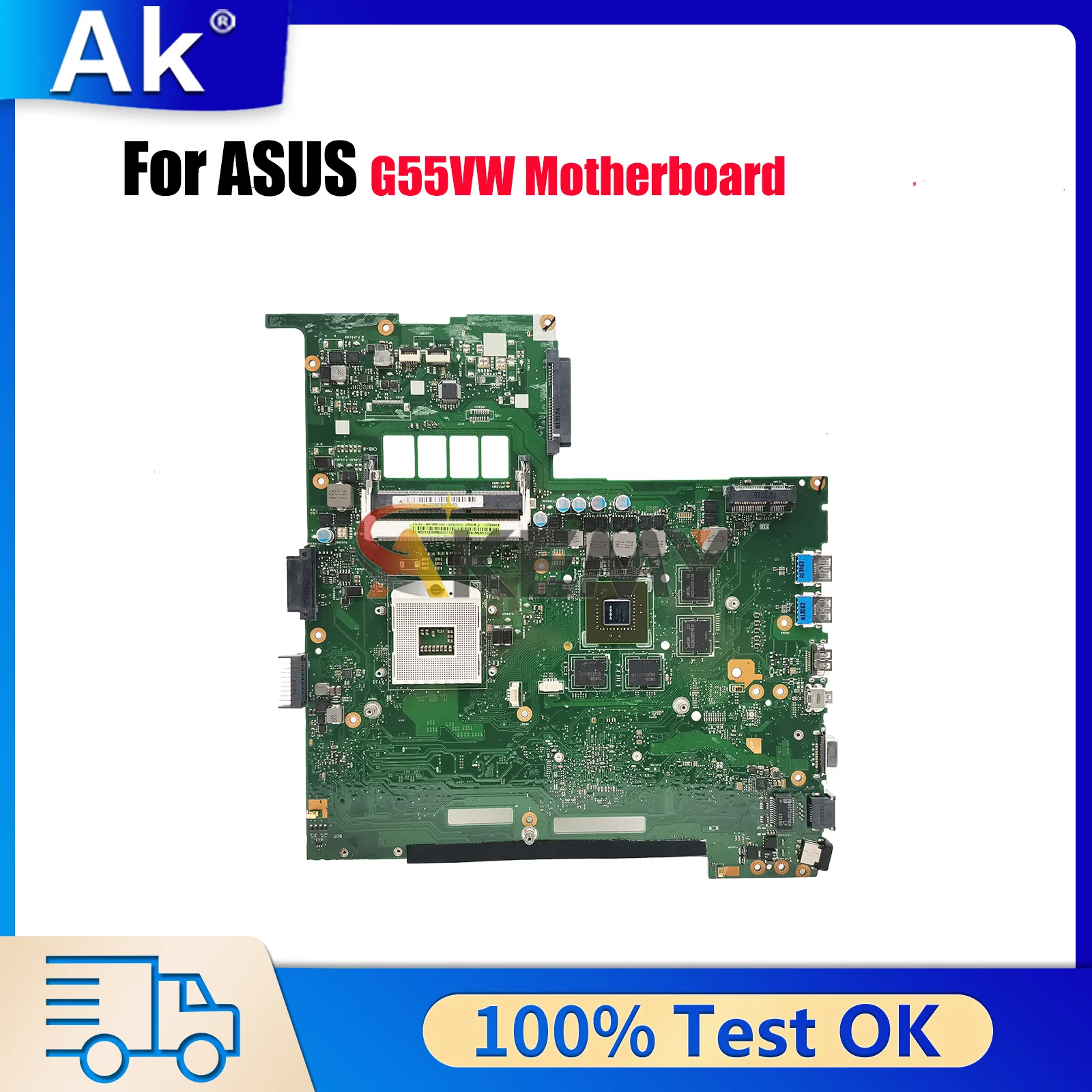 

Материнская плата для ноутбука G55VW для ASUS G55VW G55V, материнская плата для ноутбука Цей товар в наличии, 100% тестирование, ОК, быстрая доставка, высокое качество