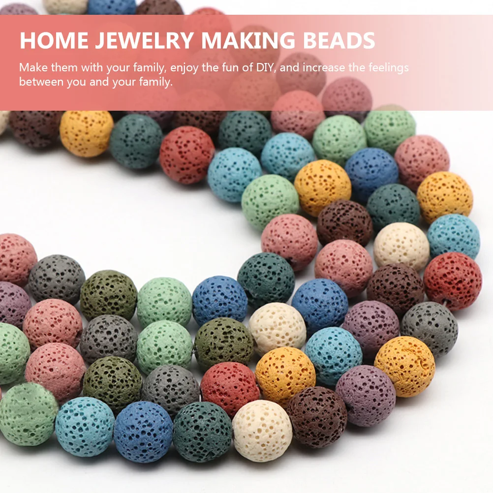 

Volcanic Loose Beads Premium Smooth Diy Spacer Beads Crafts Jewelry Decor Home Supplies Creative Multipurpose Bead Charms