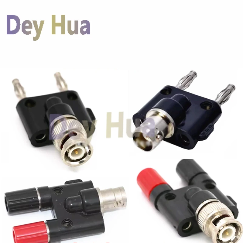 2/10PCS BNC to 4MM plug BNC male adapter wire post  BNC TO terminal post BNC to double banana plug BNC male to banana socket