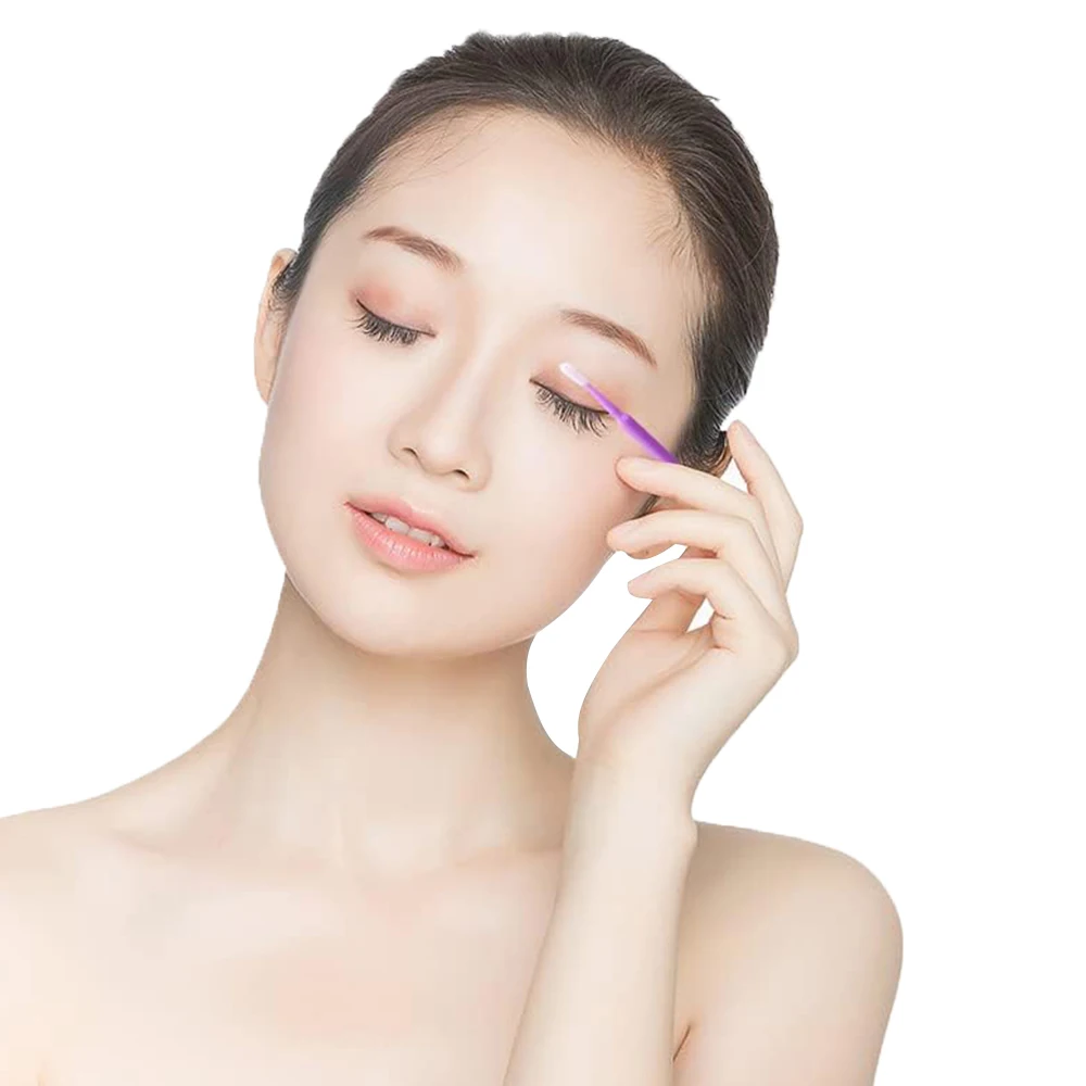 100 stücke Einweg Micro Baumwolle Tupfer Micro Applikatoren Biegsamen Pinsel Wimpern Extensions Werkzeug Für Reinigung Make-Up Zubehör