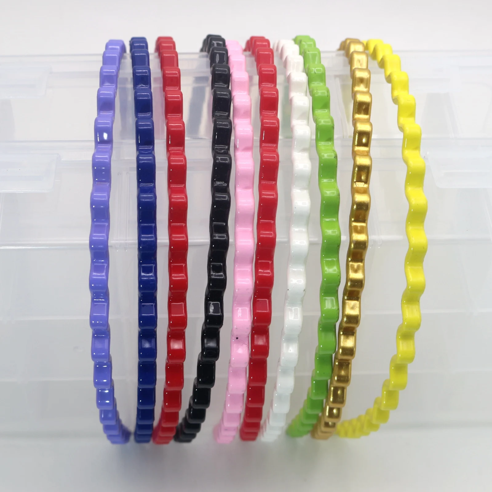 8 Mixed Color Zigzag Shape Hair band Headband Hoop Sports Yoga School Girl 6mm  High quality in EU and US quality standard