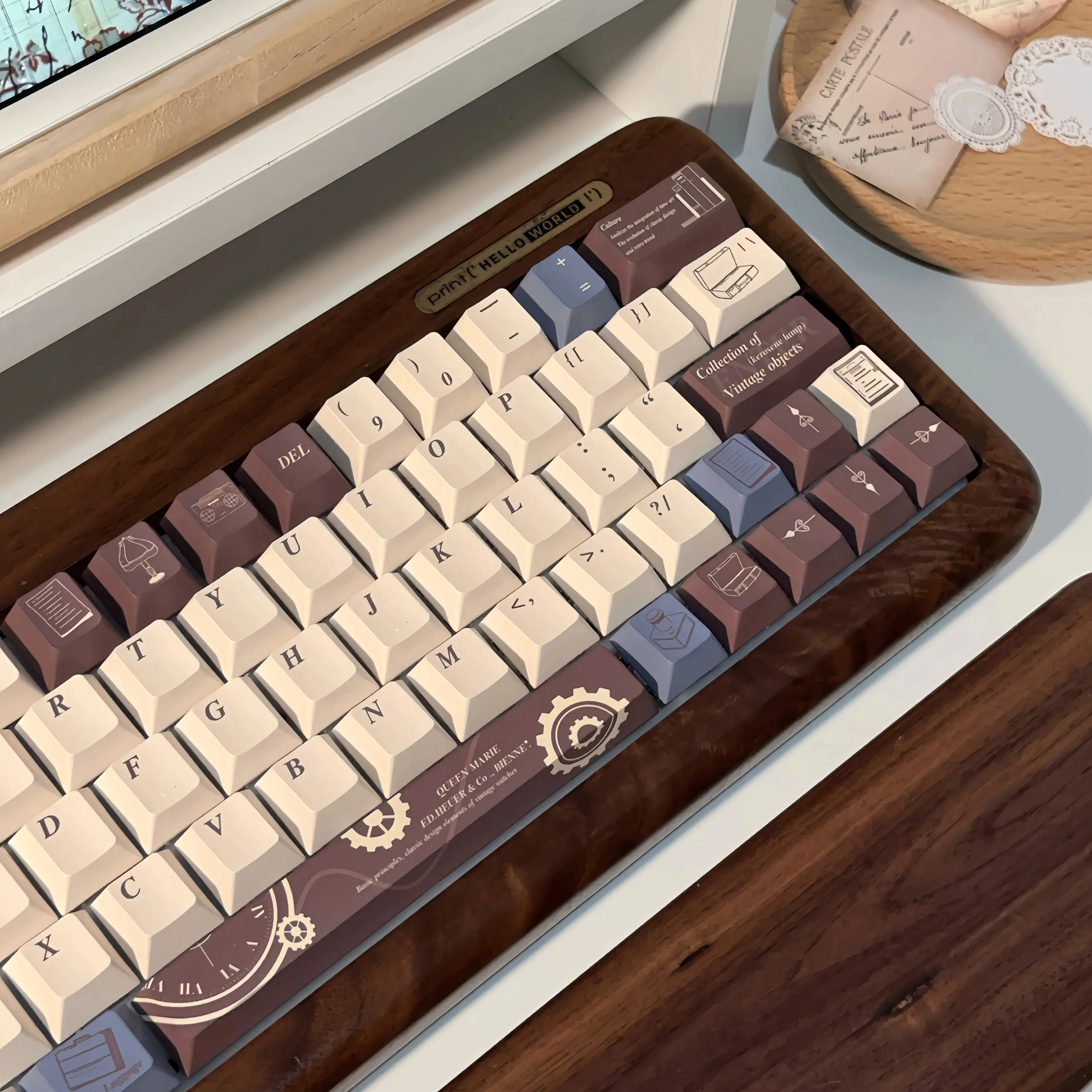 Clock keycaps in the opposite direction Original height Pbt Full five-sided sublimation Personalized customized mechanical keybo