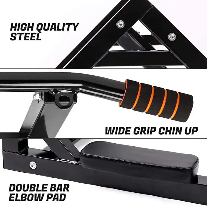 Indoor Wall Sandbag Rack Horizontal Bar Pull-up Dip Machine Upgraded Wall Mounted Chin Up Bar Pull Up Bar