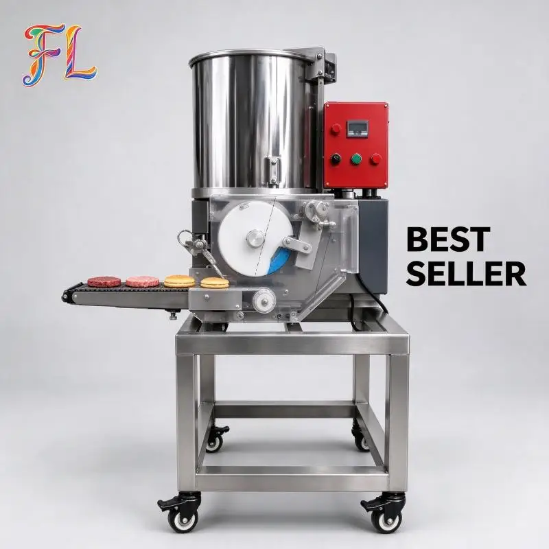 Meat Patty Forming Machine Stainless Steel Burger Patty Maker Continuous Operation Food Factory Patty Equipment