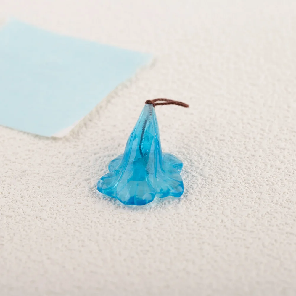 Natural Stone Piezoelectric Quartz Flower Pendant - DIY Handmade Jewelry 37×25×4mm , 6.2g