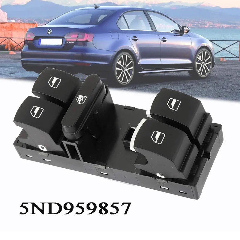 Car Accessories Left Driver Window Control Switch Regulator Button for VW Golf MK5 MK6 Tiguan Touran Jetta Passat CC 5ND959857