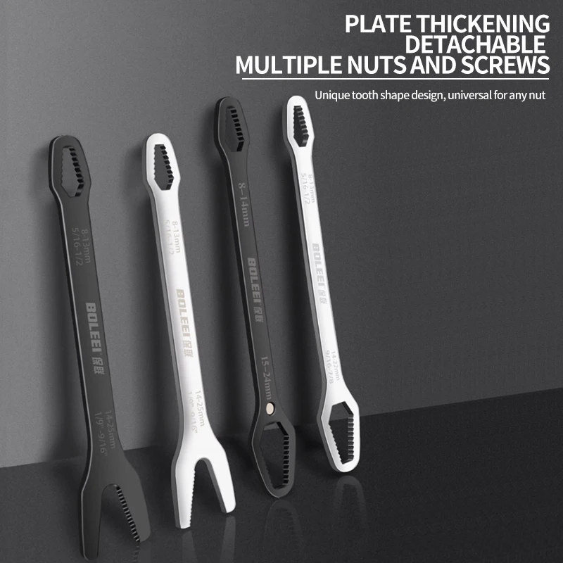 

Multifunctional Plum Wrench Multi-energy Double Head Self-tight Glasses Dull Narrow Activity Wrench Tool Set