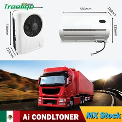Treeligo Cooling 12V/24V Car Electric Parking Cooling Air Conditioner 10500BTU Split Air AC Unit For Truck Caravan Camper Van RV
